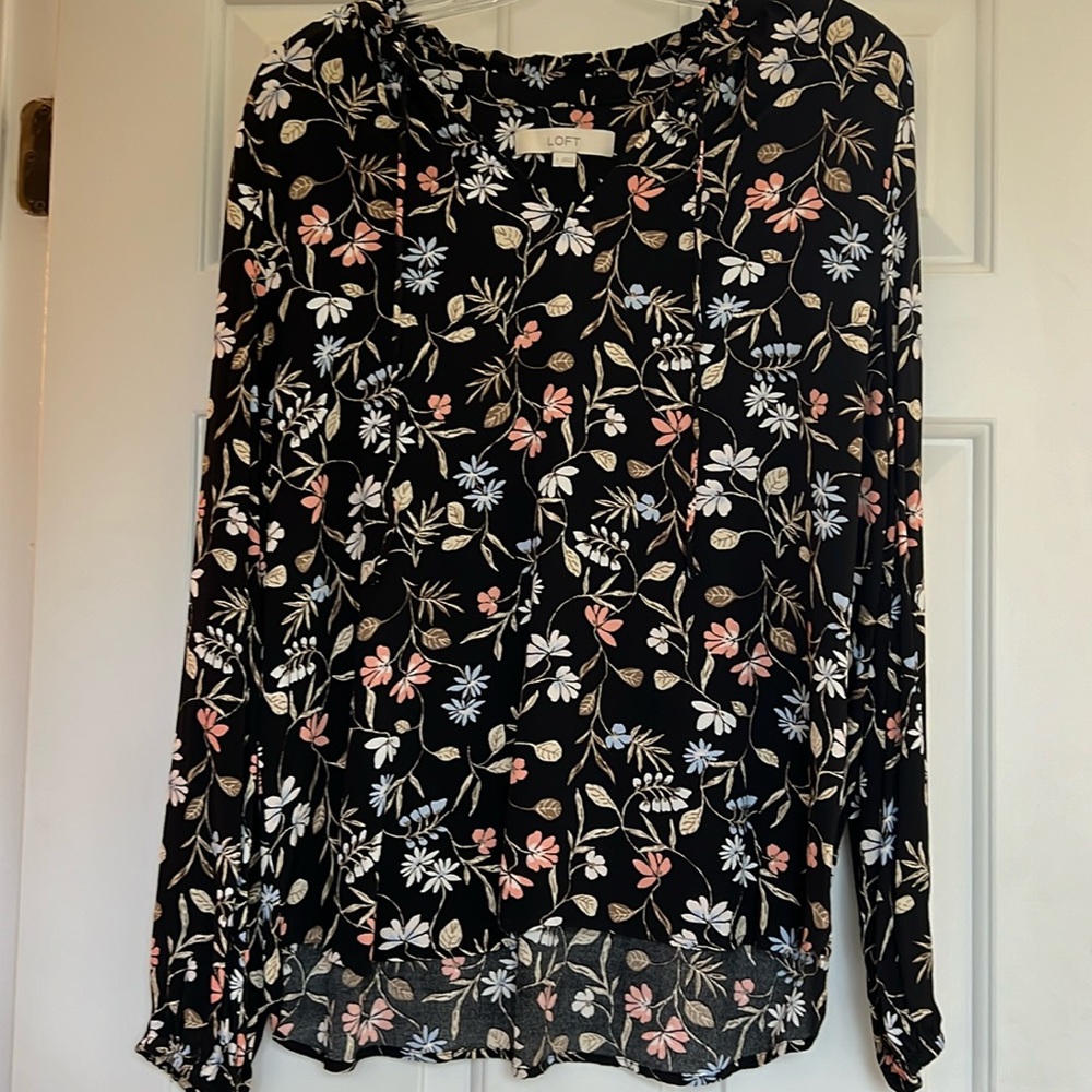 Long sleeve floral blouse